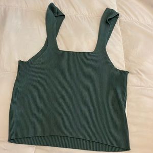 Teal Knit Crop Top